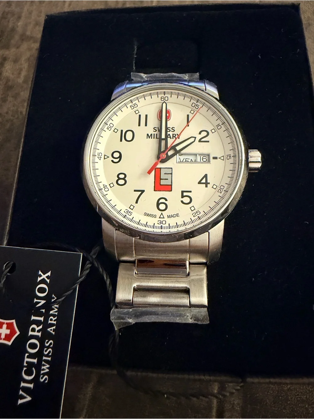 Men's Silver Stainless Steel Cream Dial Watch